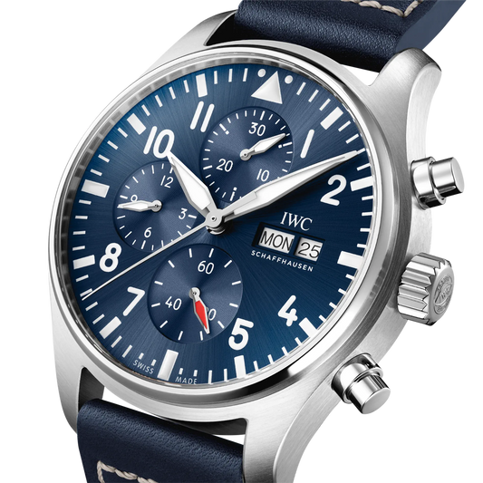 Pilot's Watch Chronograph 43mm Leather Strap Watch