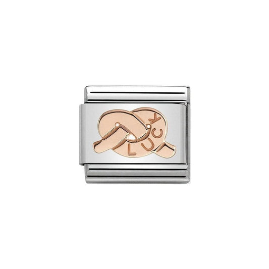 Classic 9ct Rose Gold Luck Charm