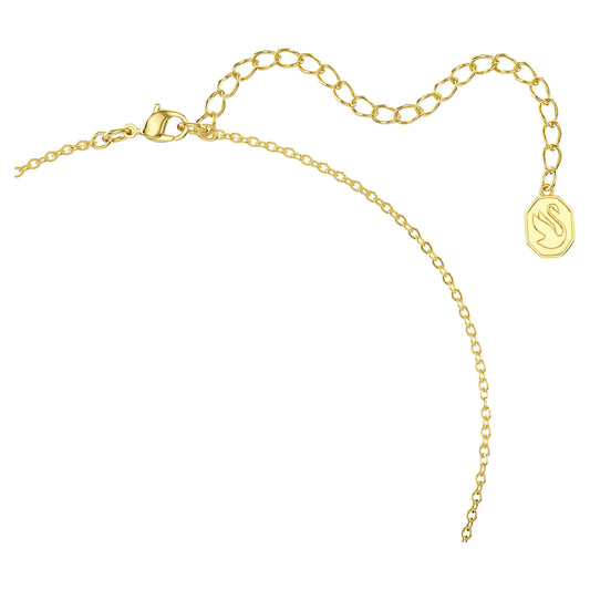 Bella V pendant, Round cut, Gold tone
