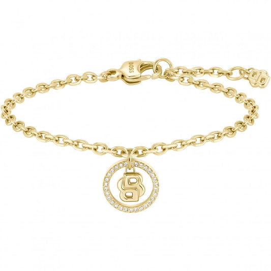 Gold-Tone Bracelet with Double B Monogram Charm