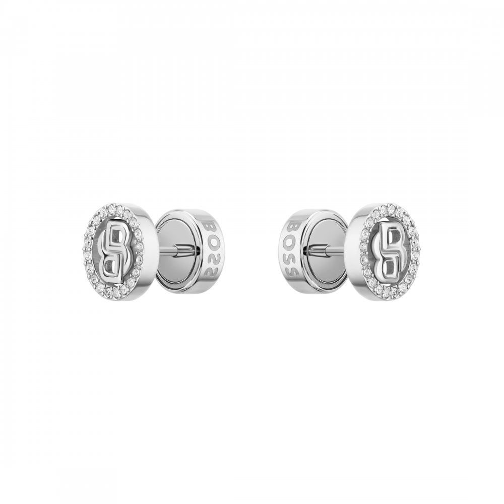 Double B Divine Stone Set Stud Earrings