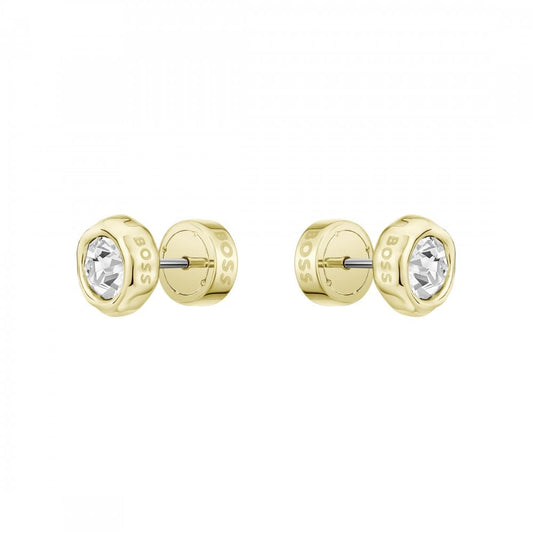 Kassy Precious Gold Plated Stone Set Stud Earrings