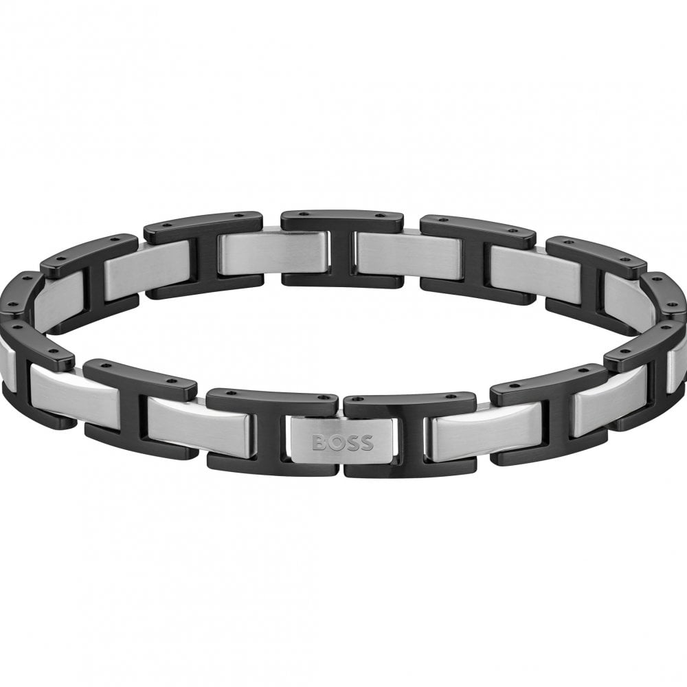 Nolan Black & Silver Link Bracelet