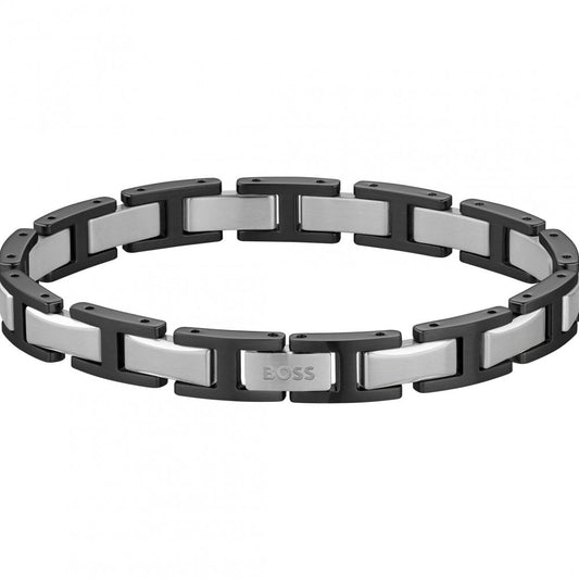 Nolan Black & Silver Link Bracelet