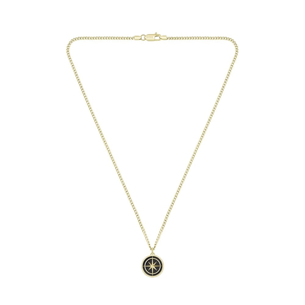 North Star Black & Gold Plated Necklace