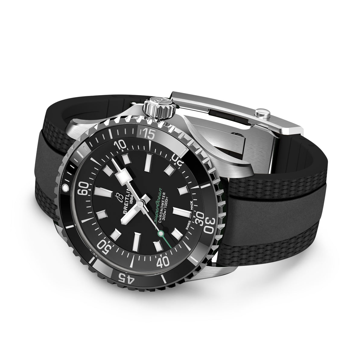 Breitling Superocean Automatic 42 UK Edition Black Rubber Strap