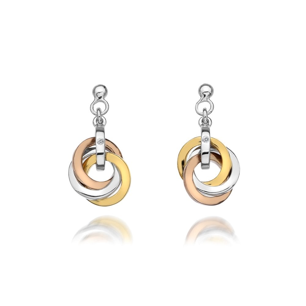 Calm 3 Tone Ring Earrings