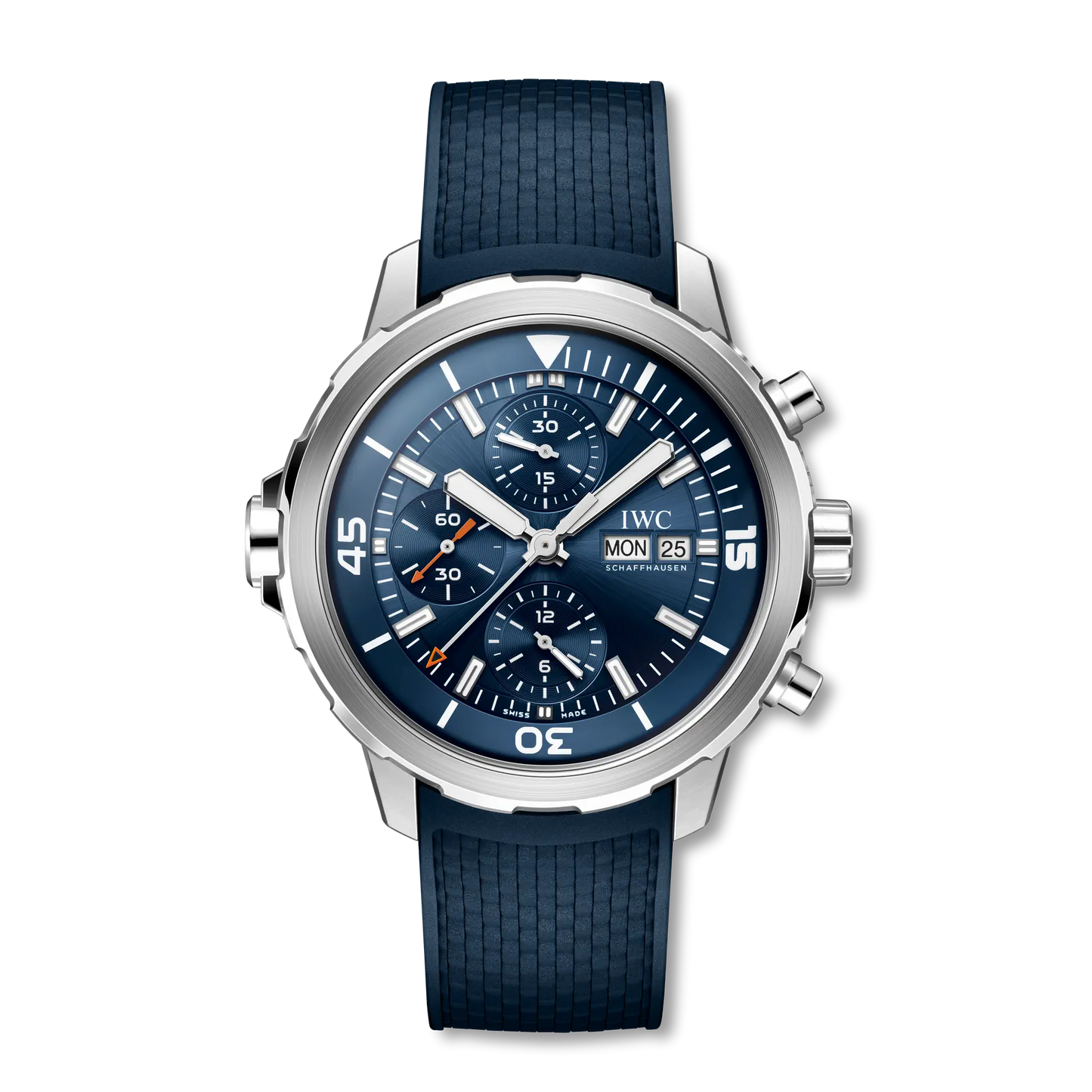 Aquatimer Chronograph 44mm Blue Rubber Strap Watch