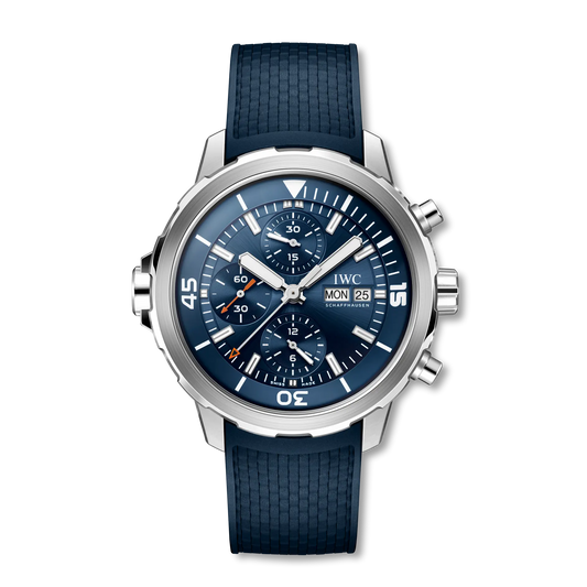 Aquatimer Chronograph 44mm Blue Rubber Strap Watch
