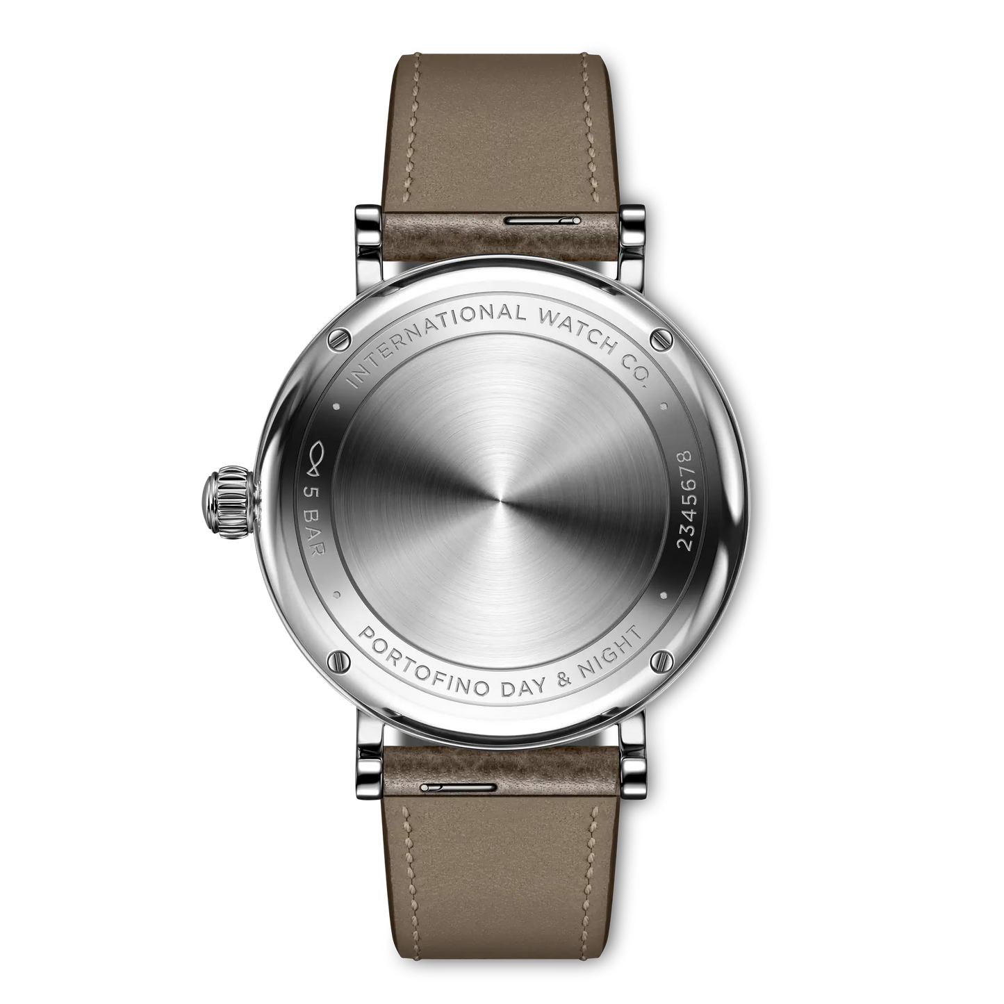 Portofino Automatic Day & Night 34mm Leather Strap Watch