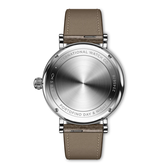 Portofino Automatic Day & Night 34mm Leather Strap Watch
