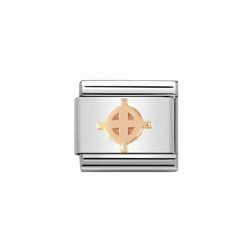 Rose Gold Celtic Cross Charm