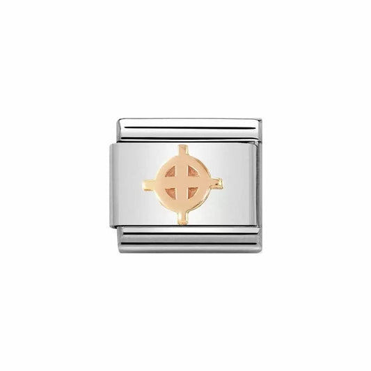 Rose Gold Celtic Cross Charm