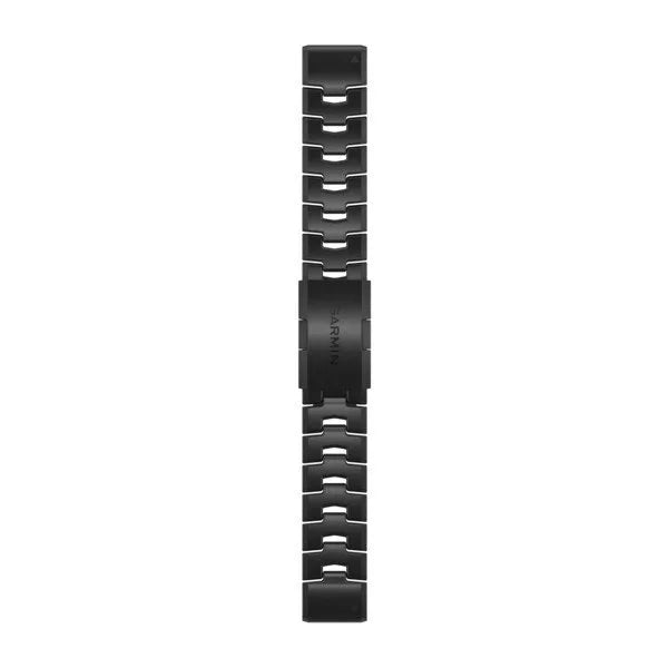 Garmin QuickFit 26 Watch Bands - Vented Titanium Bracelet, Carbon Grey DLC Coating