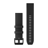Garmin QuickFit 22 Watch Bands - Black & Black Stainless Steel Hardware