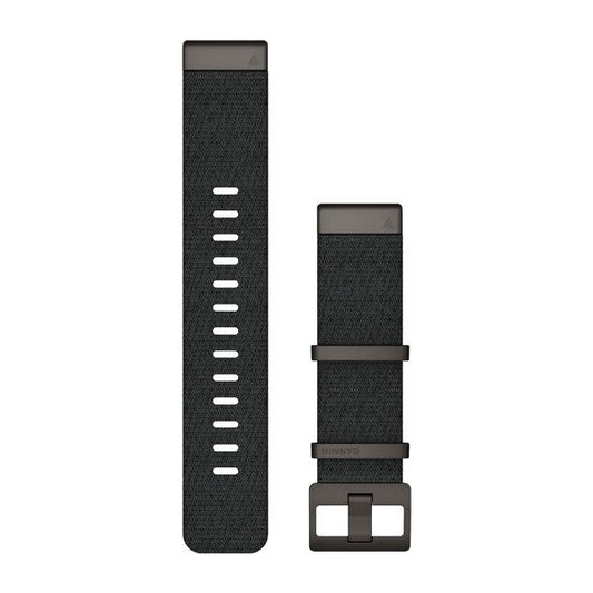 Garmin QuickFit 22 Watch Bands - Jacquard-weave Nylon Heathered Black