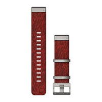 Garmin QuickFit 22 Watch Bands - Jacquard-Weave Nylon Strap, Red