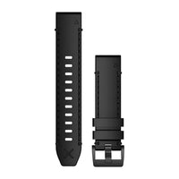 Garmin QuickFit 22 Watch Bands - Genuine Horween® Black leather Strap