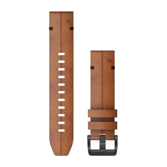 Garmin QuickFit 26 Watch Bands - Chestnut Leather