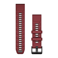 Garmin QuickFit 22 Watch Bands - Marsala/Graphite Silicone