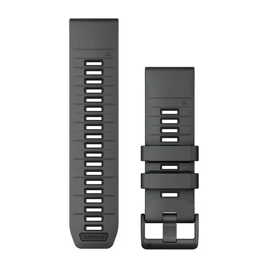 Garmin QuickFit 26 Watch Bands - Slate Grey/Black Silicone