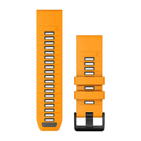 Garmin QuickFit 26 Watch Bands - Spark Orange/Graphite Silicone