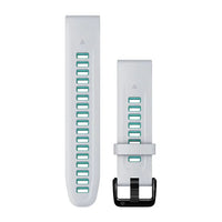Garmin QuickFit 20 Watch Bands - Whitestone/Aqua Silicone