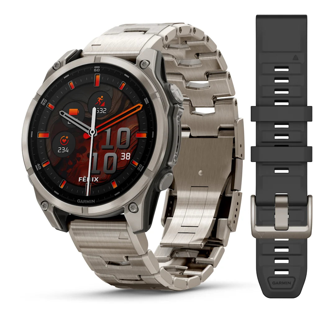 Garmin Fenix 8 47mm AMOLED Sapphire Titanium Vented Titanium Bracelet