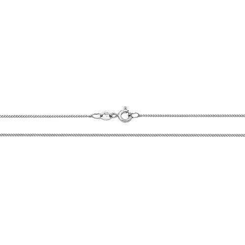 16" 9CT WHITE GOLD CLOSE CURB CHAIN