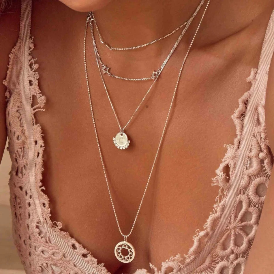 EX-DISPLAY Sterling Silver Mandala Pendant 65cm