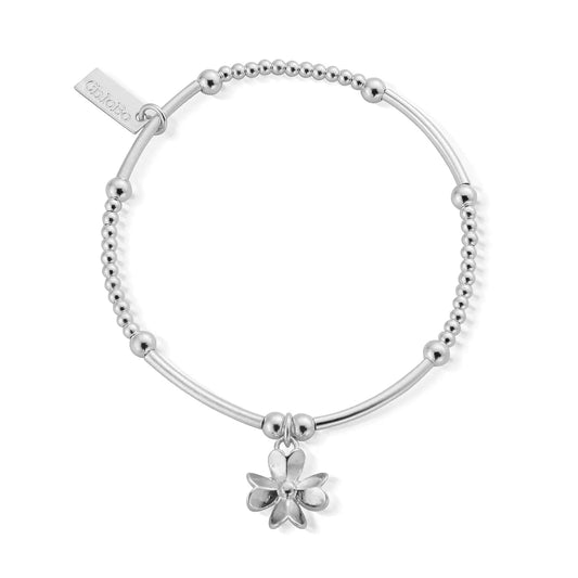 Silver Bar & Ball Flower ChloBo Bracelet