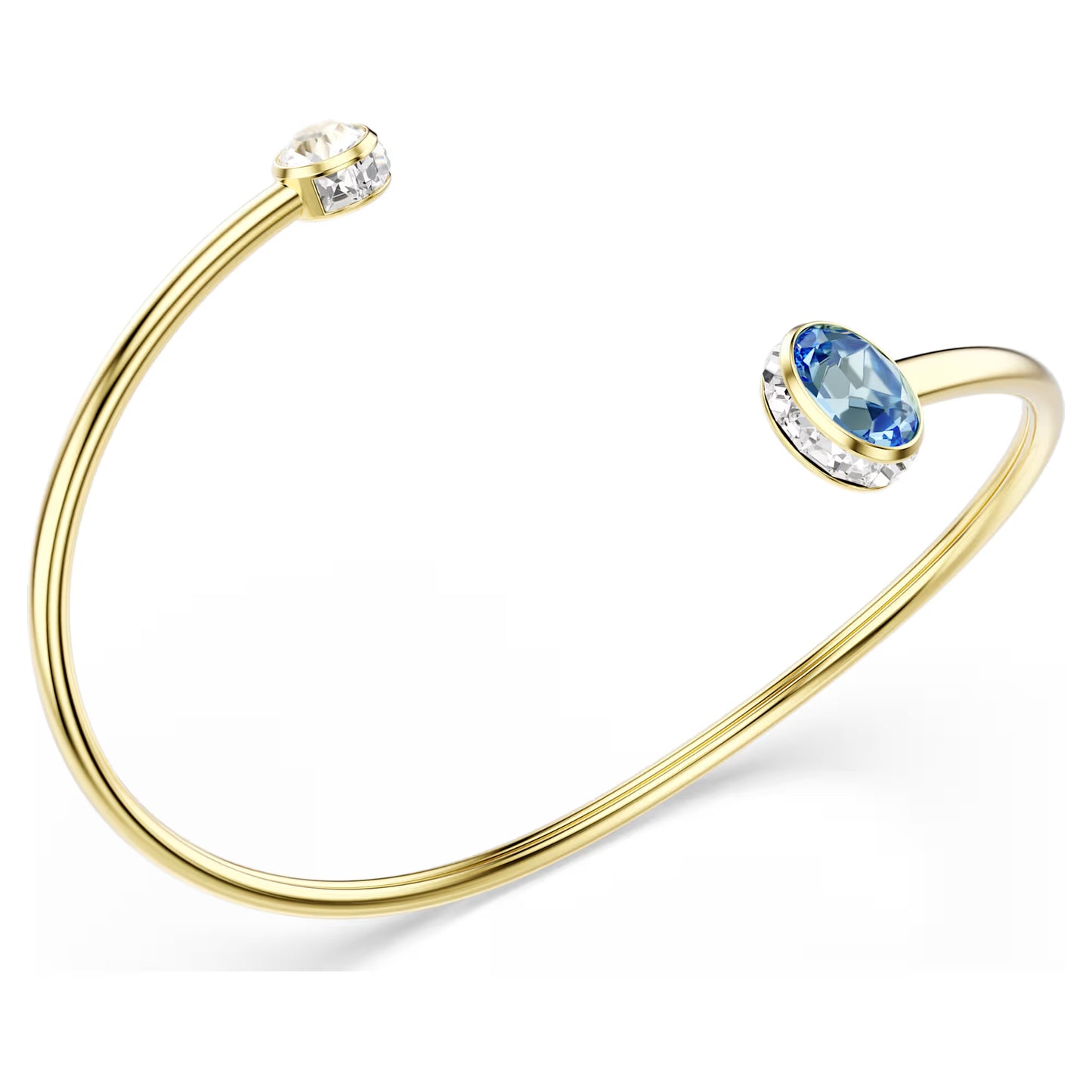 Chroma Bangle Mixed Cuts, Multicoloured, 18K Gold Finish