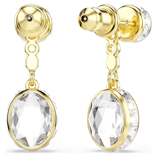 Chroma drop earrings, Mixed cuts, Multicoloured, Gold-tone plated