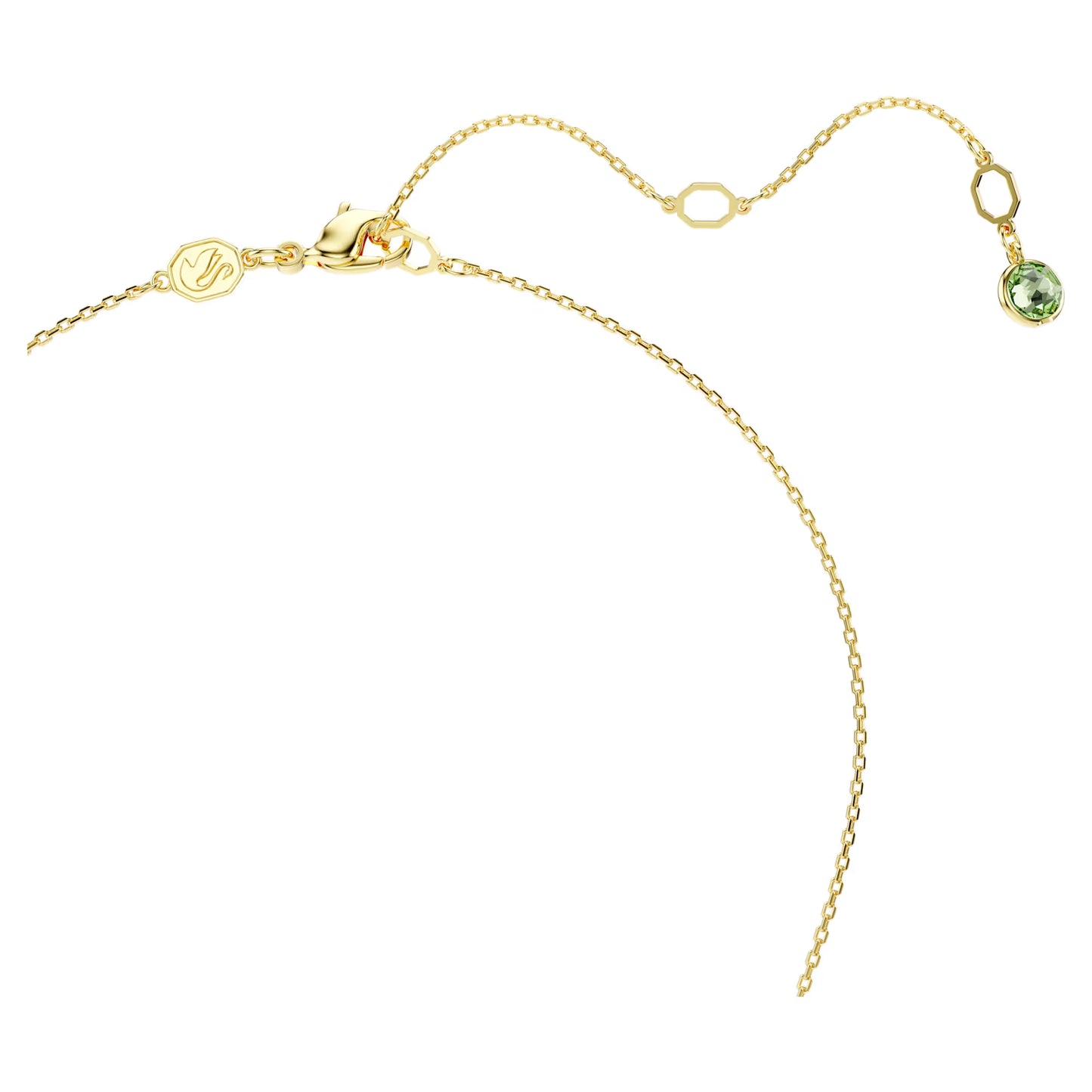 Chroma pendant, Cushion cut, Gold-tone plated