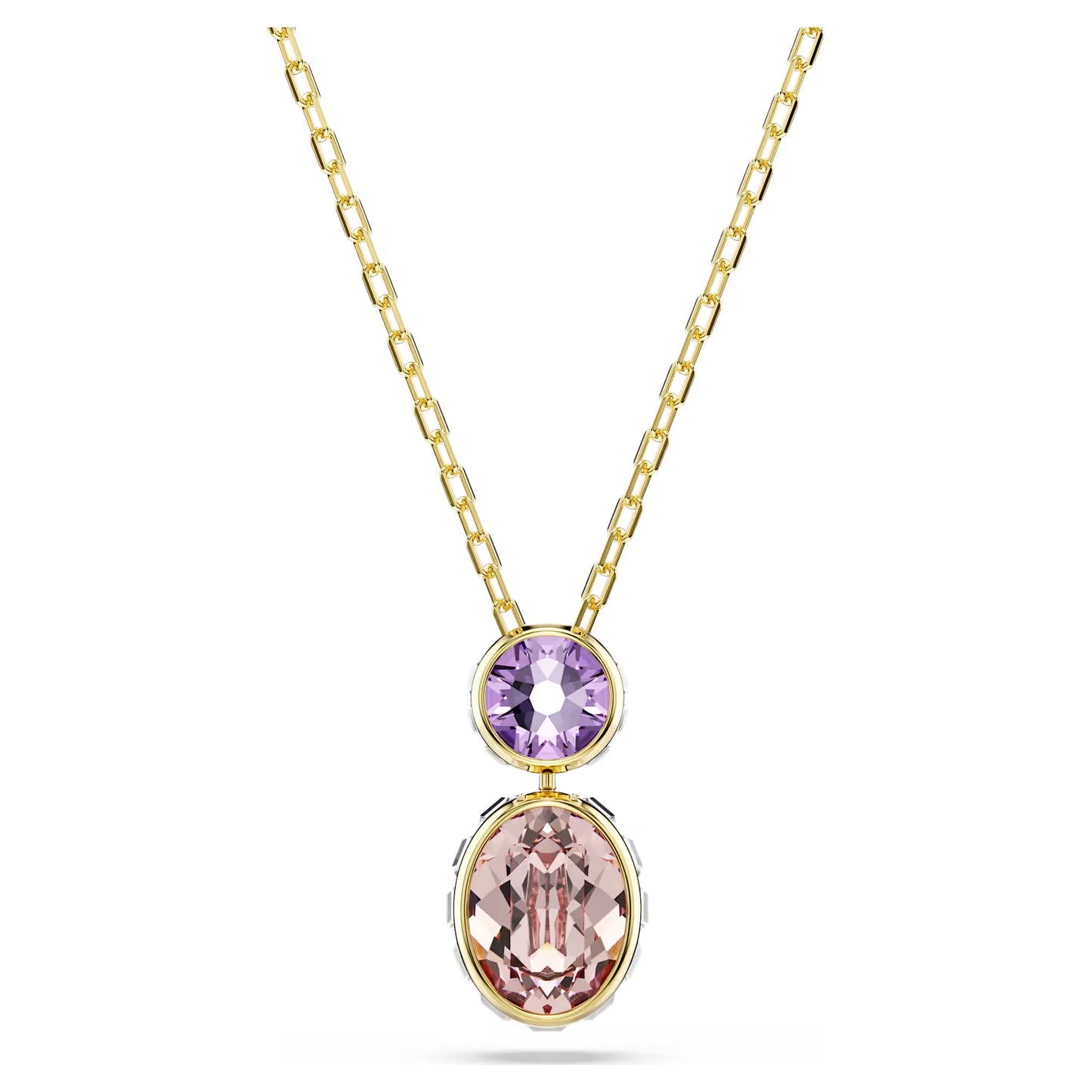 Chroma pendant, Mixed cuts, Multicoloured, Gold-tone plated