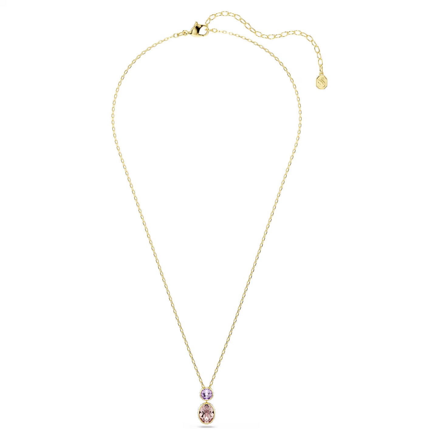 Chroma pendant, Mixed cuts, Multicoloured, Gold-tone plated