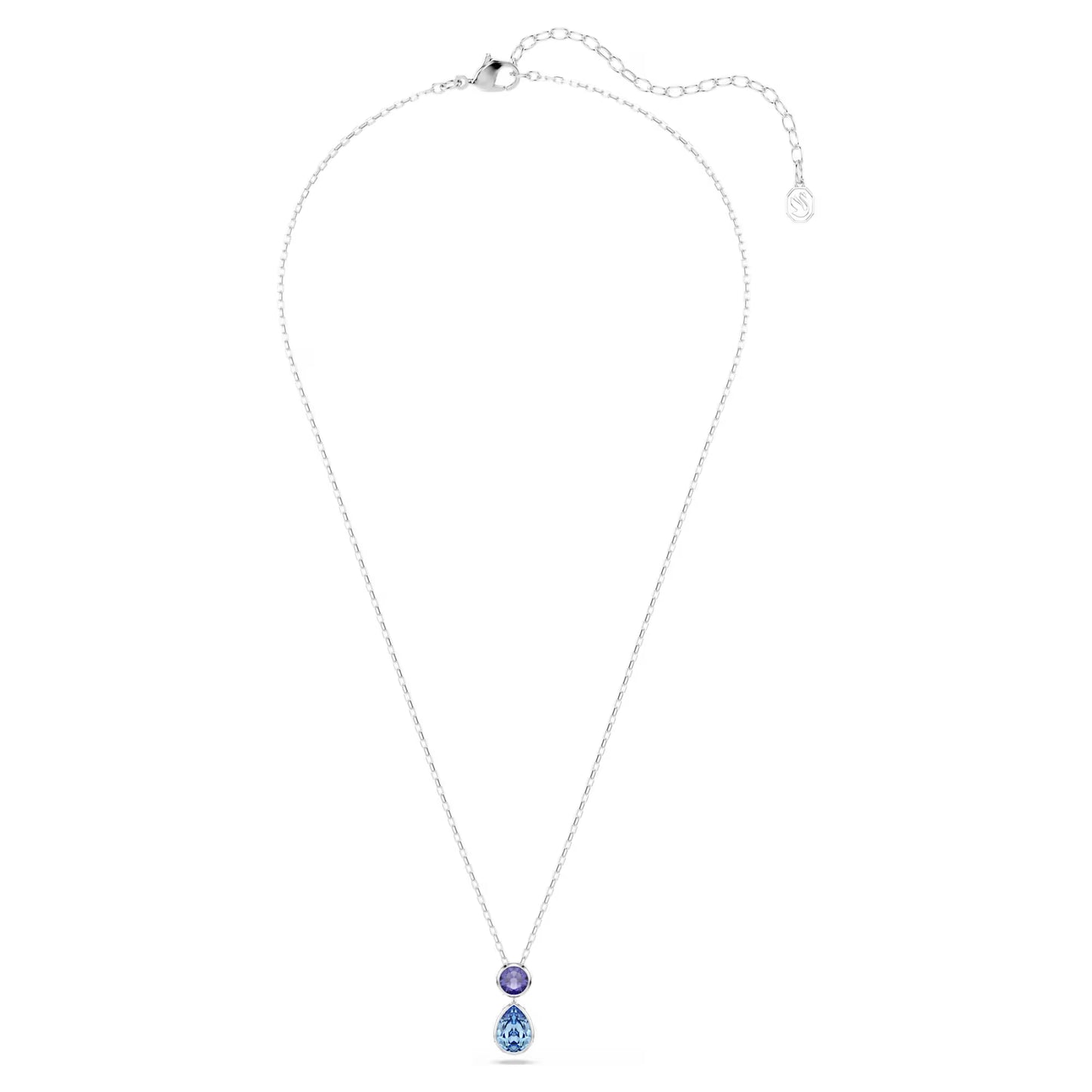 Chroma pendant, Mixed cuts, Multicoloured, Rhodium plated