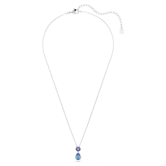 Chroma pendant, Mixed cuts, Multicoloured, Rhodium plated