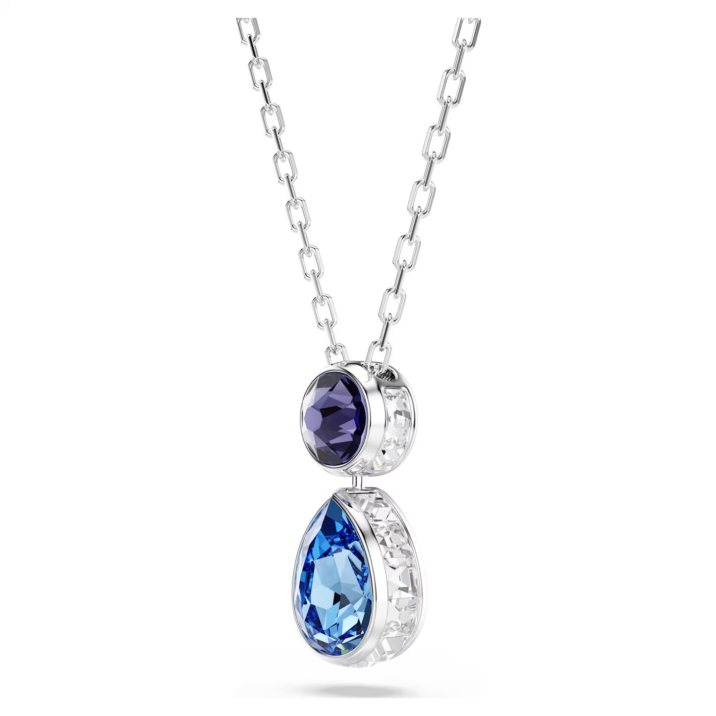 Chroma pendant, Mixed cuts, Multicoloured, Rhodium plated