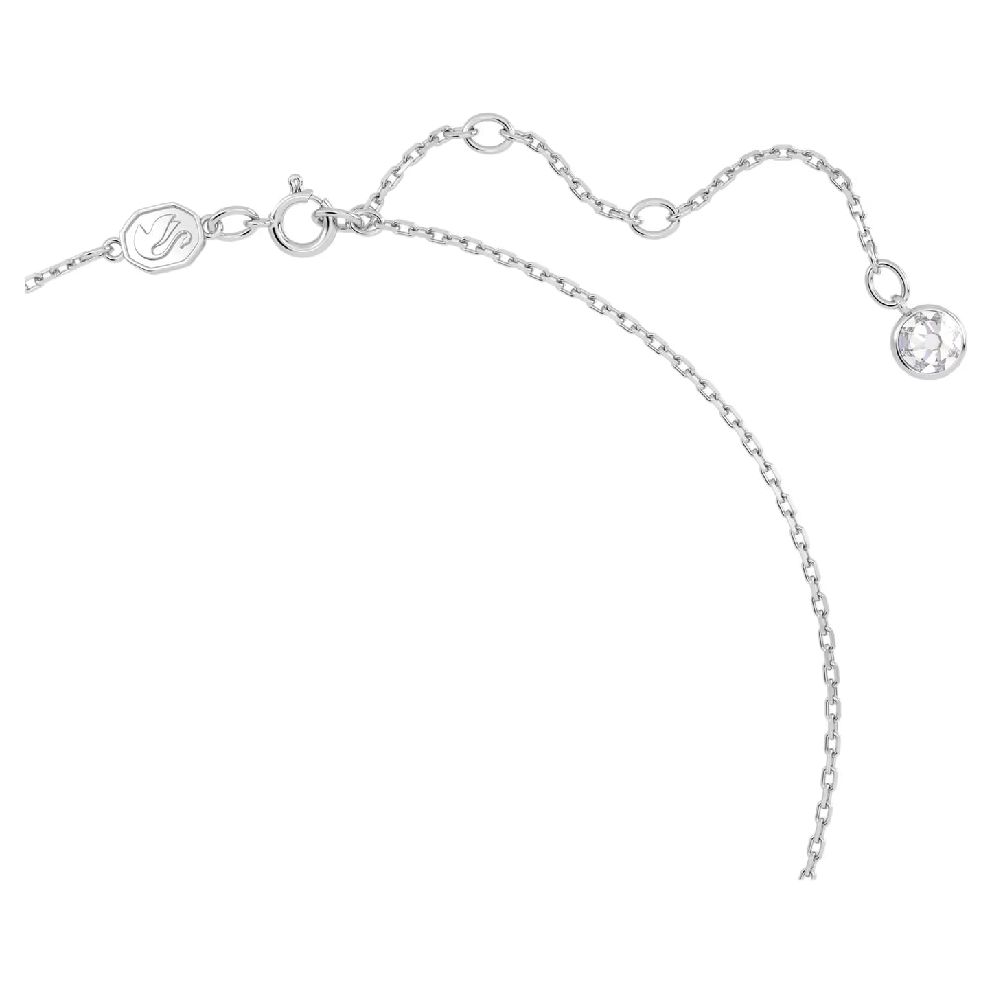 Chroma pendant, Triangle cut, Grey, Rhodium plated