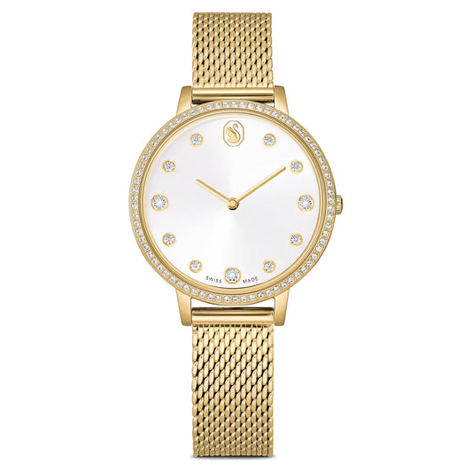 Clarica watch, Swiss Made, Metal bracelet, Gold tone, Gold-tone finish