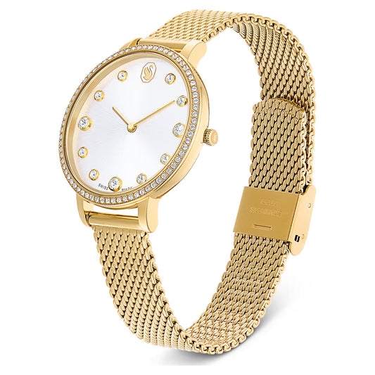 Clarica watch, Swiss Made, Metal bracelet, Gold tone, Gold-tone finish