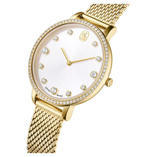 Clarica watch, Swiss Made, Metal bracelet, Gold tone, Gold-tone finish