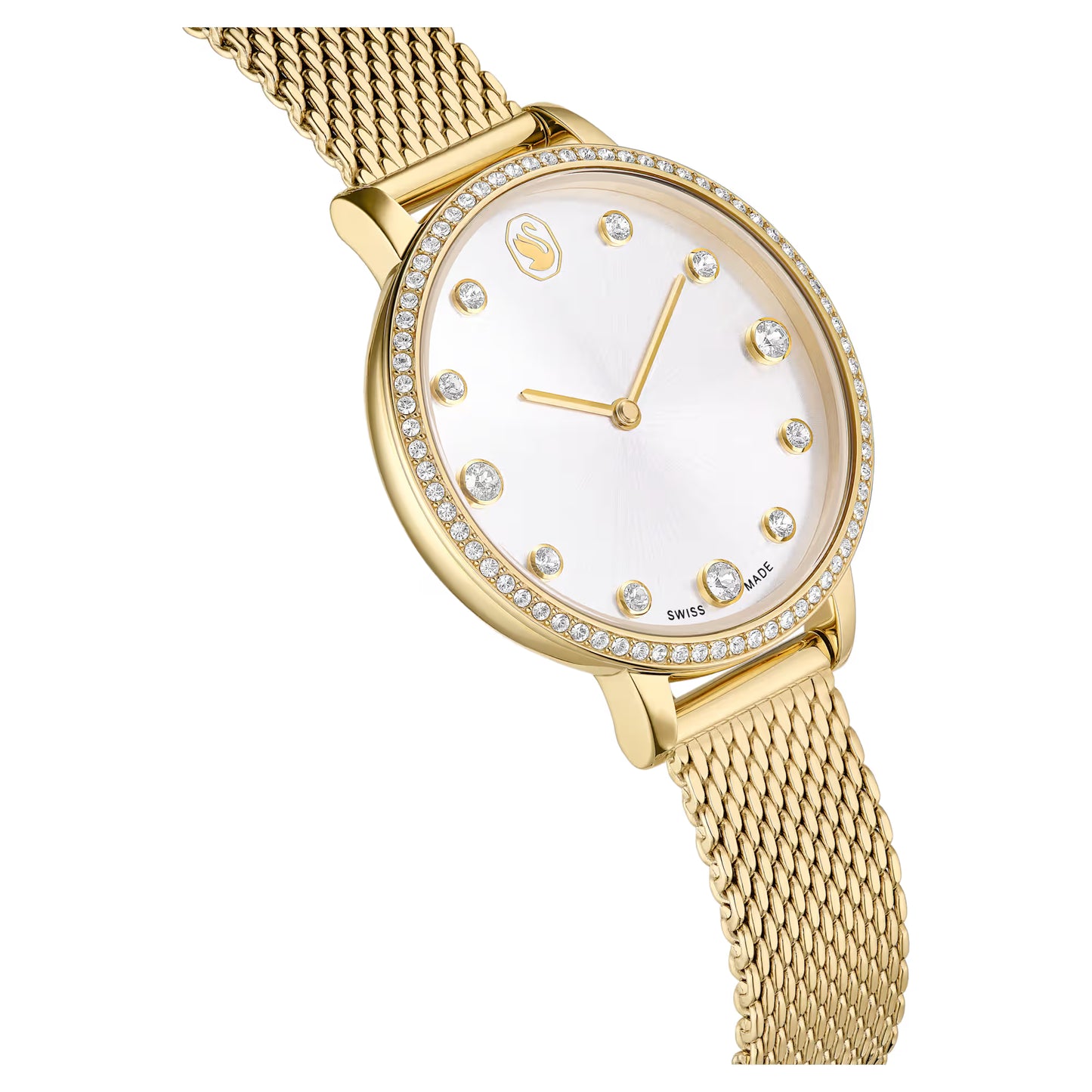 Clarica watch, Swiss Made, Metal bracelet, Gold tone, Gold-tone finish