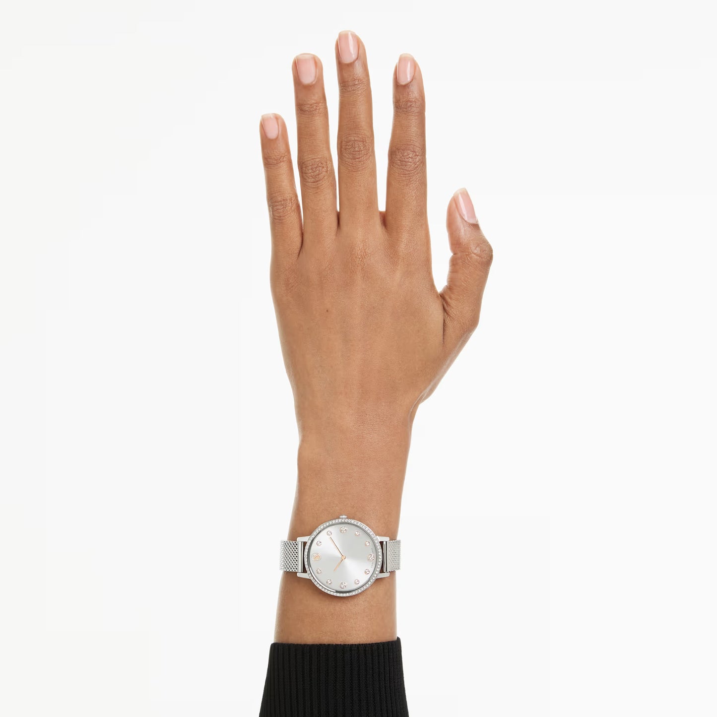 Clarica watch, Swiss Made, Metal bracelet, Silver tone, Stainless steel