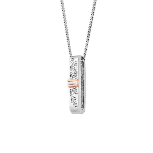 Cariad Sparkle White Topaz Drop Pendant