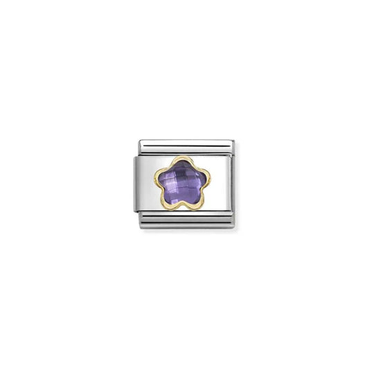 Composable Classic Purple Flowers Charm