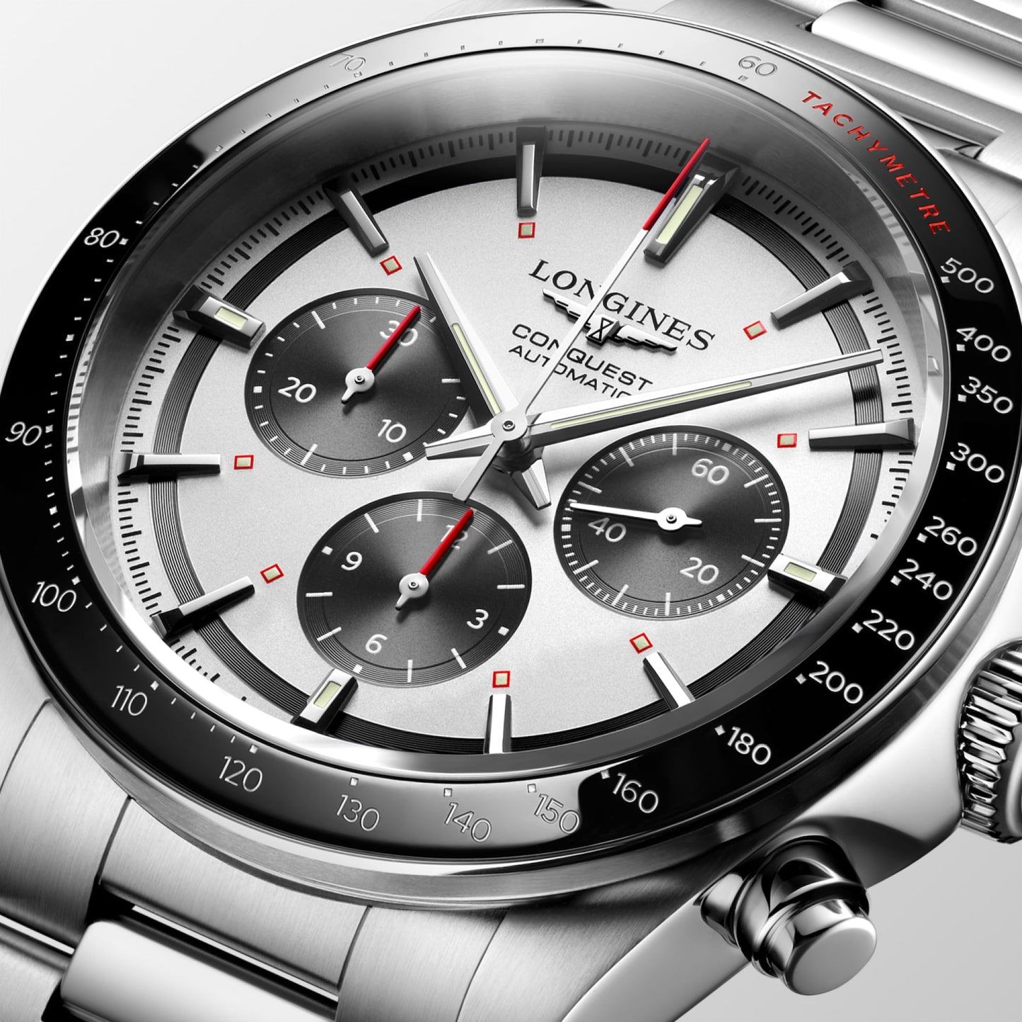EX-DISPLAY Conquest Chronograph 42mm Stainless Steel Automatic Watch