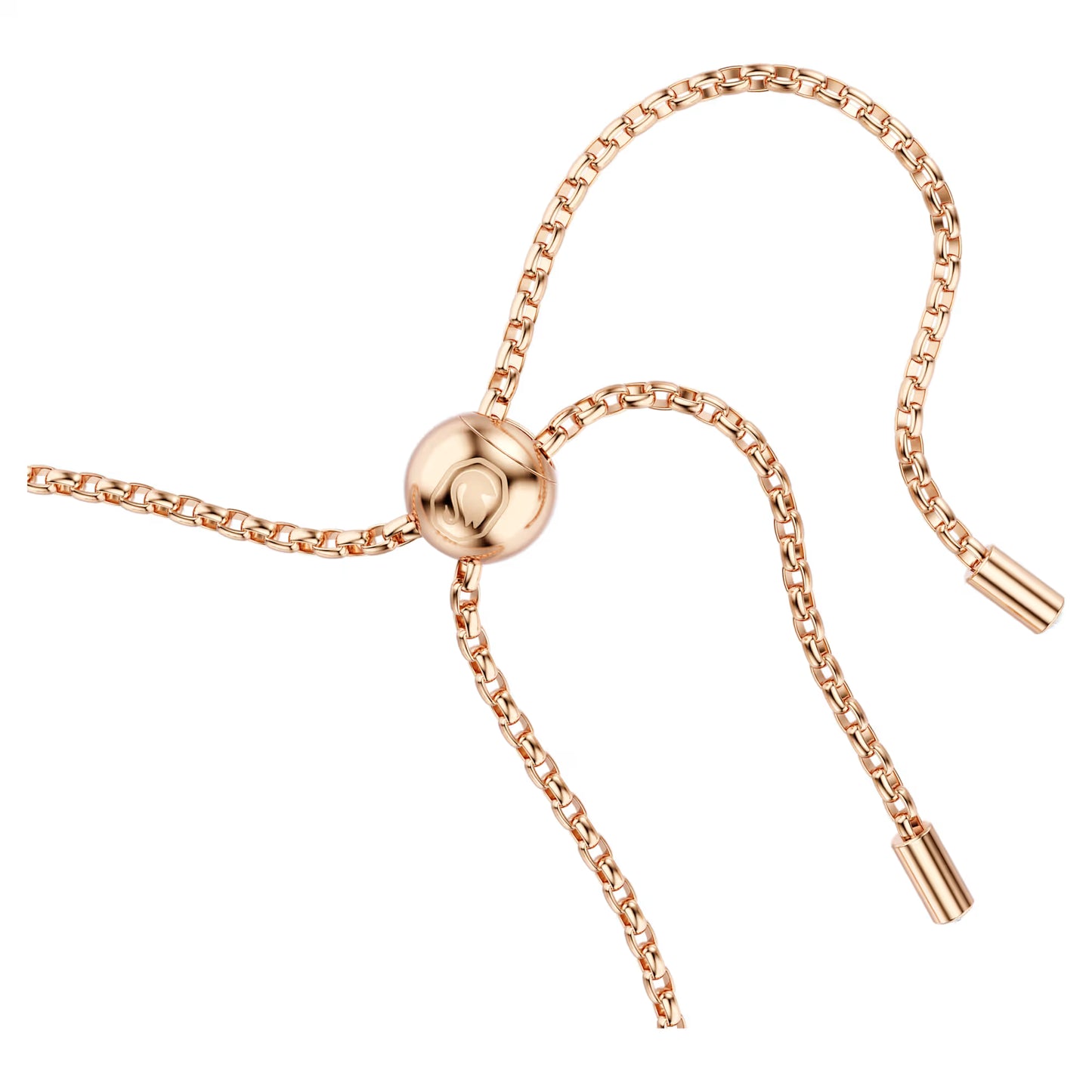 Constella bracelet, Crystal pearl, Round cut, White, Rose gold-tone plated