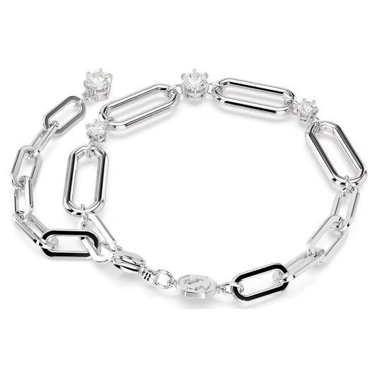 Constella bracelet, White, Rhodium plated, M